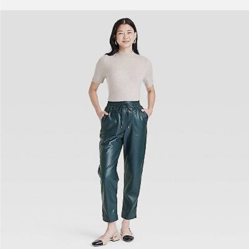 A New Day Dark Green faux leather Pants